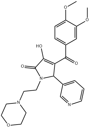 4-(3,4-dimethoxybenzoyl)-3-hydroxy-1-[2-(4-morpholinyl)ethyl]-5-(3-pyridinyl)-1,5-dihydro-2H-pyrrol-2-one 구조식 이미지