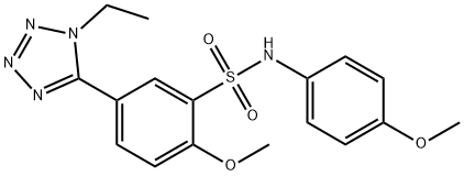 5-(1-ethyl-1H-tetraazol-5-yl)-2-methoxy-N-(4-methoxyphenyl)benzenesulfonamide Structure