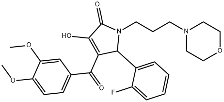 4-(3,4-dimethoxybenzoyl)-5-(2-fluorophenyl)-3-hydroxy-1-[3-(4-morpholinyl)propyl]-1,5-dihydro-2H-pyrrol-2-one Structure