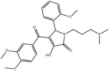 4-(3,4-dimethoxybenzoyl)-1-[3-(dimethylamino)propyl]-3-hydroxy-5-(2-methoxyphenyl)-1,5-dihydro-2H-pyrrol-2-one 구조식 이미지