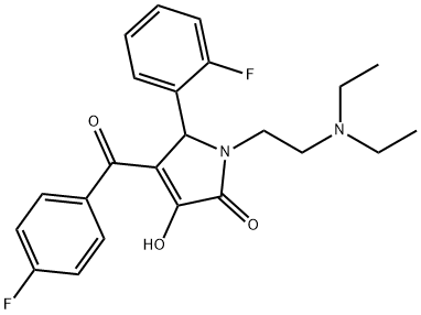 1-[2-(diethylamino)ethyl]-4-(4-fluorobenzoyl)-5-(2-fluorophenyl)-3-hydroxy-1,5-dihydro-2H-pyrrol-2-one Structure