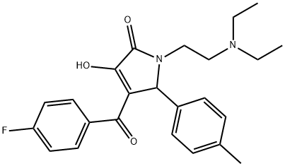 1-[2-(diethylamino)ethyl]-4-(4-fluorobenzoyl)-3-hydroxy-5-(4-methylphenyl)-1,5-dihydro-2H-pyrrol-2-one 구조식 이미지