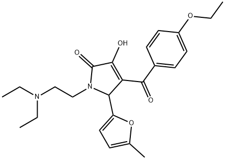 1-[2-(diethylamino)ethyl]-4-(4-ethoxybenzoyl)-3-hydroxy-5-(5-methyl-2-furyl)-1,5-dihydro-2H-pyrrol-2-one 구조식 이미지