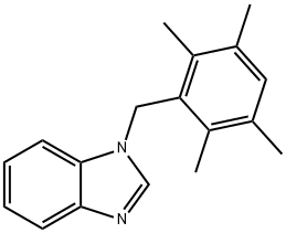 1-(2,3,5,6-tetramethylbenzyl)-1H-benzimidazole 구조식 이미지