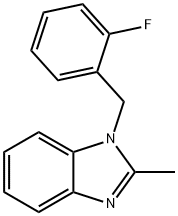1-(2-fluorobenzyl)-2-methyl-1H-benzimidazole 구조식 이미지