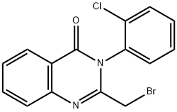 2-(bromomethyl)-3-(2-chlorophenyl)-4(3H)-quinazolinone 구조식 이미지