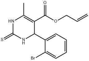 allyl 4-(2-bromophenyl)-6-methyl-2-thioxo-1,2,3,4-tetrahydropyrimidine-5-carboxylate Structure