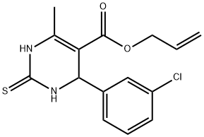 allyl 4-(3-chlorophenyl)-6-methyl-2-thioxo-1,2,3,4-tetrahydropyrimidine-5-carboxylate 구조식 이미지