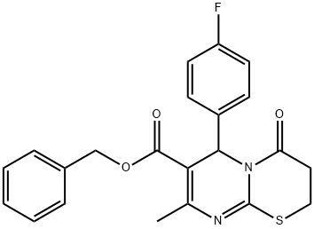 benzyl 6-(4-fluorophenyl)-8-methyl-4-oxo-3,4-dihydro-2H,6H-pyrimido[2,1-b][1,3]thiazine-7-carboxylate 구조식 이미지