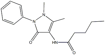 N-(1,5-dimethyl-3-oxo-2-phenyl-2,3-dihydro-1H-pyrazol-4-yl)pentanamide 구조식 이미지