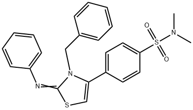 4-[3-benzyl-2-(phenylimino)-2,3-dihydro-1,3-thiazol-4-yl]-N,N-dimethylbenzenesulfonamide 구조식 이미지