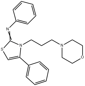 N-(3-[3-(4-morpholinyl)propyl]-4-phenyl-1,3-thiazol-2(3H)-ylidene)-N-phenylamine Structure