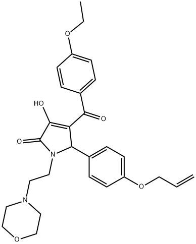 5-[4-(allyloxy)phenyl]-4-(4-ethoxybenzoyl)-3-hydroxy-1-[2-(4-morpholinyl)ethyl]-1,5-dihydro-2H-pyrrol-2-one 구조식 이미지