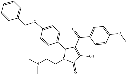 5-[4-(benzyloxy)phenyl]-1-[2-(dimethylamino)ethyl]-3-hydroxy-4-(4-methoxybenzoyl)-1,5-dihydro-2H-pyrrol-2-one 구조식 이미지