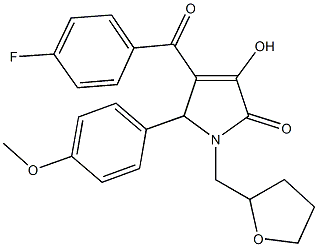 4-(4-fluorobenzoyl)-3-hydroxy-5-(4-methoxyphenyl)-1-(tetrahydro-2-furanylmethyl)-1,5-dihydro-2H-pyrrol-2-one 구조식 이미지