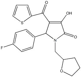 5-(4-fluorophenyl)-3-hydroxy-1-(tetrahydro-2-furanylmethyl)-4-(2-thienylcarbonyl)-1,5-dihydro-2H-pyrrol-2-one 구조식 이미지