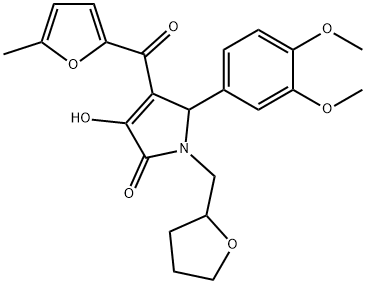 5-(3,4-dimethoxyphenyl)-3-hydroxy-4-(5-methyl-2-furoyl)-1-(tetrahydro-2-furanylmethyl)-1,5-dihydro-2H-pyrrol-2-one 구조식 이미지