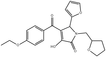 4-(4-ethoxybenzoyl)-5-(2-furyl)-3-hydroxy-1-(tetrahydro-2-furanylmethyl)-1,5-dihydro-2H-pyrrol-2-one Structure