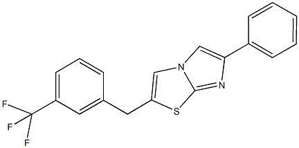 6-phenyl-2-[3-(trifluoromethyl)benzyl]imidazo[2,1-b][1,3]thiazole 구조식 이미지