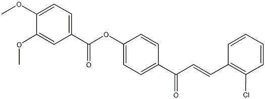 4-[3-(2-chlorophenyl)acryloyl]phenyl 3,4-dimethoxybenzoate Structure