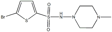 5-bromo-N-(4-methyl-1-piperazinyl)-2-thiophenesulfonamide 구조식 이미지