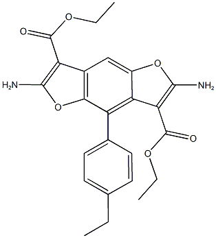 diethyl 2,6-diamino-4-(4-ethylphenyl)furo[2,3-f][1]benzofuran-3,7-dicarboxylate Structure