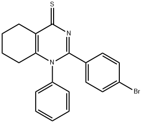 2-(4-bromophenyl)-1-phenyl-5,6,7,8-tetrahydro-4(1H)-quinazolinethione Structure
