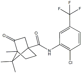 N-[2-chloro-5-(trifluoromethyl)phenyl]-4,7,7-trimethyl-3-oxobicyclo[2.2.1]heptane-1-carboxamide Structure