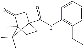 N-(2-ethylphenyl)-4,7,7-trimethyl-3-oxobicyclo[2.2.1]heptane-1-carboxamide 구조식 이미지