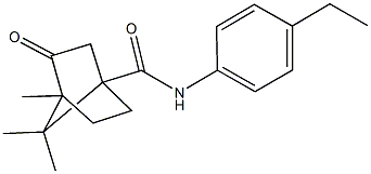 N-(4-ethylphenyl)-4,7,7-trimethyl-3-oxobicyclo[2.2.1]heptane-1-carboxamide 구조식 이미지