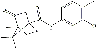 N-(3-chloro-4-methylphenyl)-4,7,7-trimethyl-3-oxobicyclo[2.2.1]heptane-1-carboxamide 구조식 이미지