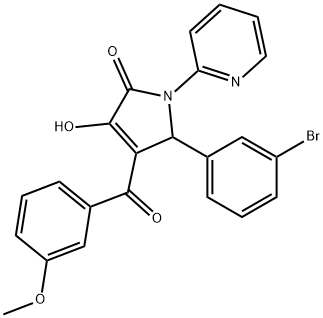 5-(3-bromophenyl)-3-hydroxy-4-(3-methoxybenzoyl)-1-(2-pyridinyl)-1,5-dihydro-2H-pyrrol-2-one Structure