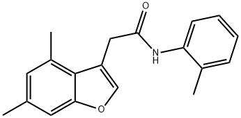 2-(4,6-dimethyl-1-benzofuran-3-yl)-N-(2-methylphenyl)acetamide Structure