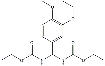 ethyl [(ethoxycarbonyl)amino](3-ethoxy-4-methoxyphenyl)methylcarbamate 구조식 이미지