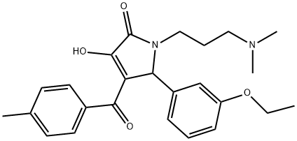 1-[3-(dimethylamino)propyl]-5-(3-ethoxyphenyl)-3-hydroxy-4-(4-methylbenzoyl)-1,5-dihydro-2H-pyrrol-2-one 구조식 이미지