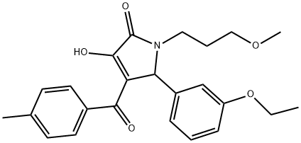 5-(3-ethoxyphenyl)-3-hydroxy-1-(3-methoxypropyl)-4-(4-methylbenzoyl)-1,5-dihydro-2H-pyrrol-2-one Structure