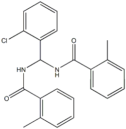 N-{(2-chlorophenyl)[(2-methylbenzoyl)amino]methyl}-2-methylbenzamide Structure