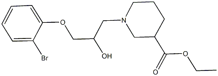 ethyl1-[3-(2-bromophenoxy)-2-hydroxypropyl]-3-piperidinecarboxylate 구조식 이미지