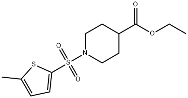 ethyl1-[(5-methyl-2-thienyl)sulfonyl]-4-piperidinecarboxylate Structure