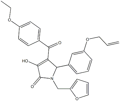 5-[3-(allyloxy)phenyl]-4-(4-ethoxybenzoyl)-1-(2-furylmethyl)-3-hydroxy-1,5-dihydro-2H-pyrrol-2-one 구조식 이미지
