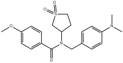 N-[4-(dimethylamino)benzyl]-N-(1,1-dioxidotetrahydro-3-thienyl)-4-methoxybenzamide 구조식 이미지