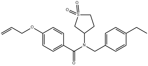 4-(allyloxy)-N-(1,1-dioxidotetrahydro-3-thienyl)-N-(4-ethylbenzyl)benzamide Structure