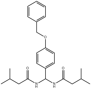 N-{[4-(benzyloxy)phenyl][(3-methylbutanoyl)amino]methyl}-3-methylbutanamide Structure