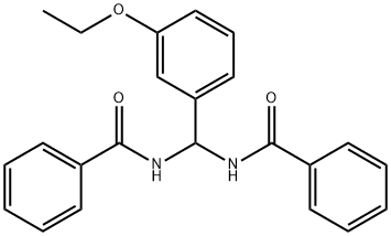 N-[(benzoylamino)(3-ethoxyphenyl)methyl]benzamide Structure