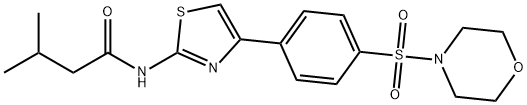 3-methyl-N-{4-[4-(4-morpholinylsulfonyl)phenyl]-1,3-thiazol-2-yl}butanamide Structure