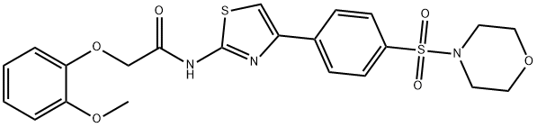 2-(2-methoxyphenoxy)-N-{4-[4-(4-morpholinylsulfonyl)phenyl]-1,3-thiazol-2-yl}acetamide Structure