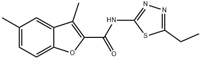 N-(5-ethyl-1,3,4-thiadiazol-2-yl)-3,5-dimethyl-1-benzofuran-2-carboxamide Structure