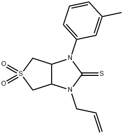 1-allyl-3-(3-methylphenyl)tetrahydro-1H-thieno[3,4-d]imidazole-2(3H)-thione5,5-dioxide 구조식 이미지