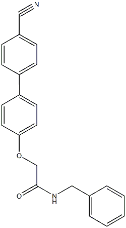 N-benzyl-2-[(4'-cyano[1,1'-biphenyl]-4-yl)oxy]acetamide 구조식 이미지