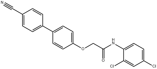 2-[(4'-cyano[1,1'-biphenyl]-4-yl)oxy]-N-(2,4-dichlorophenyl)acetamide Structure